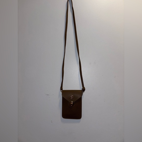 Tory Burch Brown Pebble Leather Crossbody Bag - Picture 3 of 6